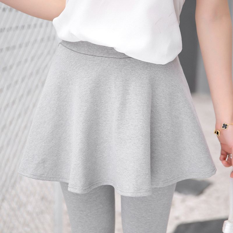 秋冬季外穿纯棉假两件裙裤打底裤 秋页打底裤