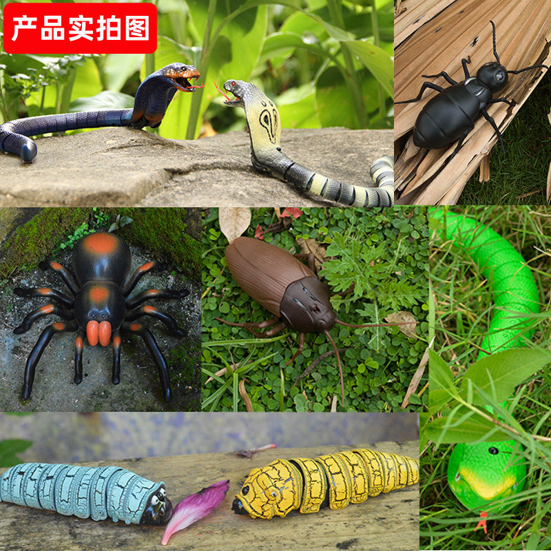 仿真电动响尾蛇蟒蛇水蛇会动眼镜蛇 文盛创意/整蛊玩具