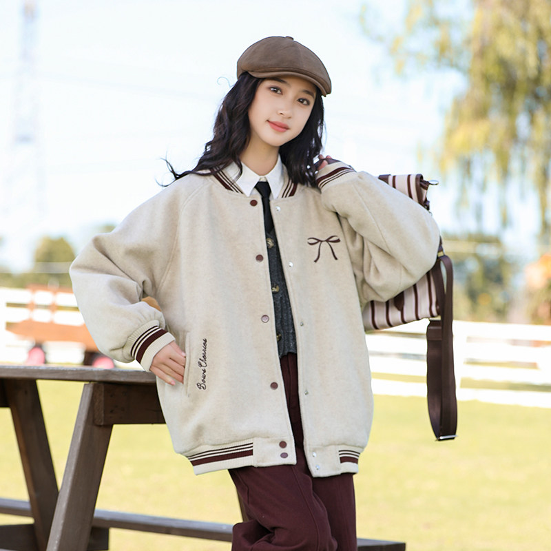 女童冬装棒球服外套2025新款夹棉大童加厚外套儿童秋冬夹克初中生,淘宝优惠券,粉丝福利购,淘宝优惠卷