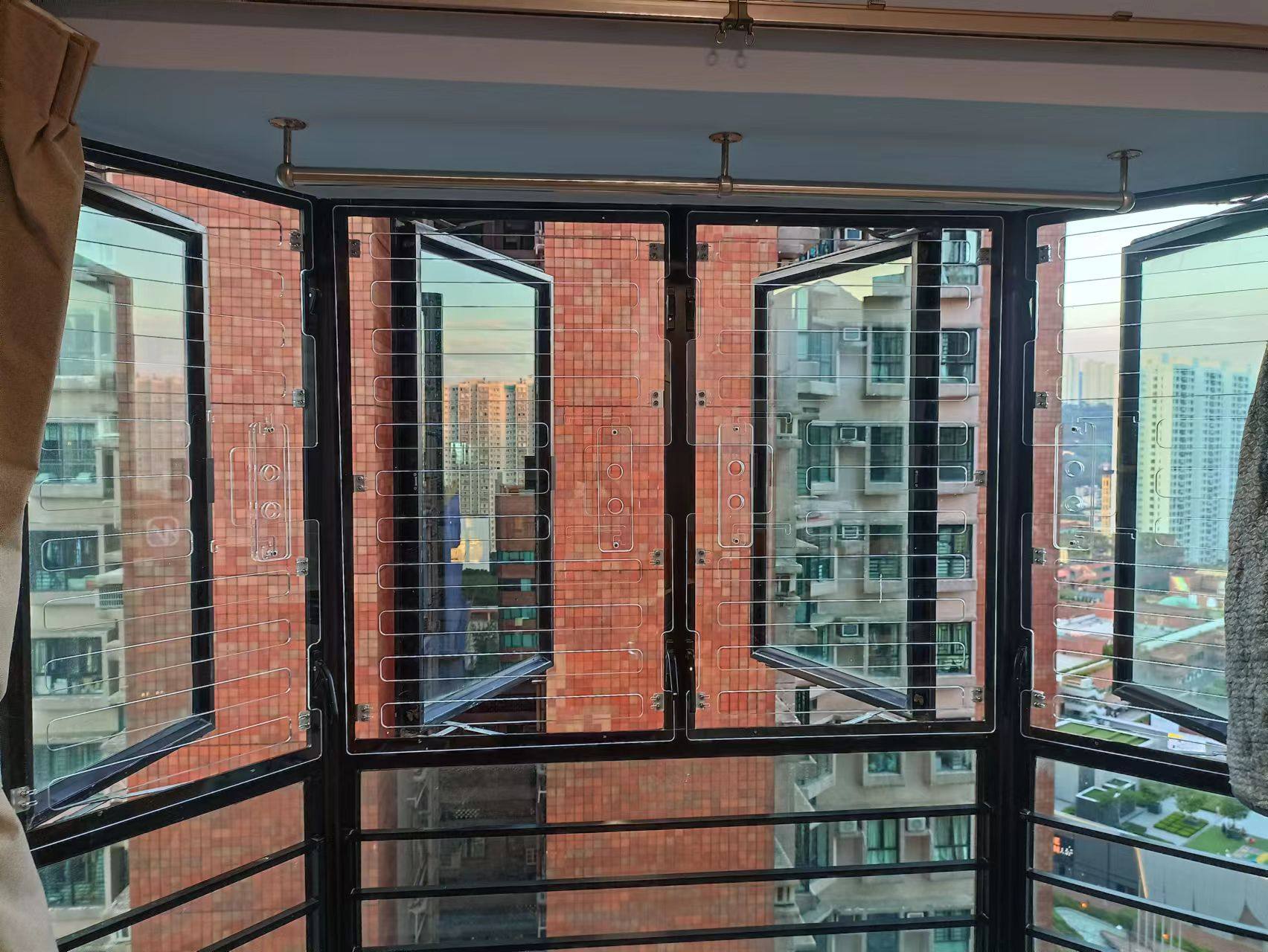 进口透明隐形窗花亚克力 pc 胶板高清透明猫网拦防猫窗防小孩窗花,淘宝优惠券,粉丝福利购,淘宝优惠卷