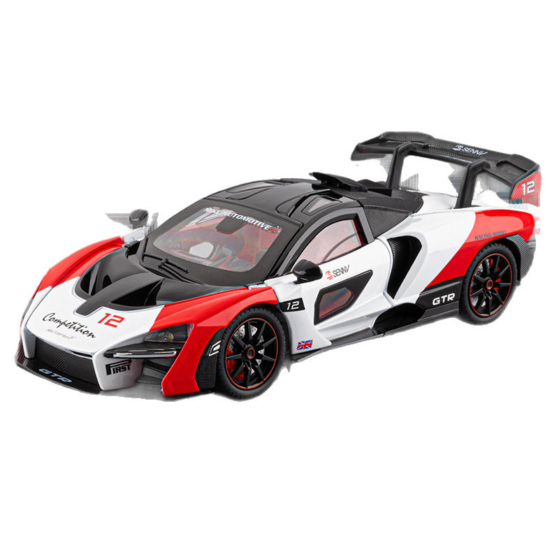 新款 1:24塞纳赛道版合金声光男孩玩具车仿真汽车模型金属摆件,淘宝优惠券,粉丝福利购,淘宝优惠卷