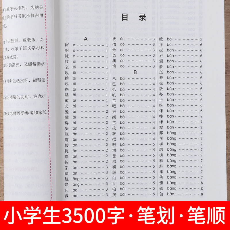 小学生识字宝典 3500字笔画笔顺识字认字书籍 识字大全 小学汉字拼音注音笔画笔顺书 小学生汉字通解识字大王课堂状元笔记教程教材 - 图1