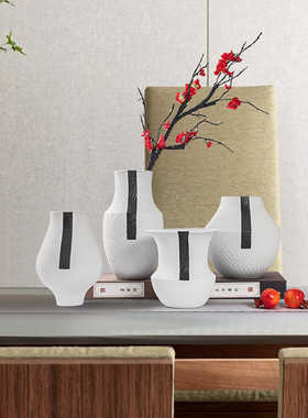 陶瓷花瓶摆件新中式样板房装饰品