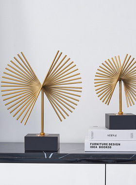 欧式风轻奢金属铁玄关饰品样板房摆件