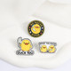 Funny ນ້ອຍ brooch ເປັດ ສີ ເຫຼືອງ ຊຸດ Duck You badge ໂລ ຫະ ທີ່ ມີ ຂໍ້ ຄວາມ ທີ່ ຫນ້າ ສົນ ໃຈ ສາມ ສິ້ນ ຊຸດ ອຸ ປະ ກອນ ຖົງ