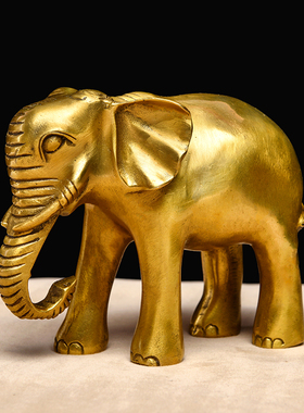 纯铜家居客厅开业礼品大象摆件