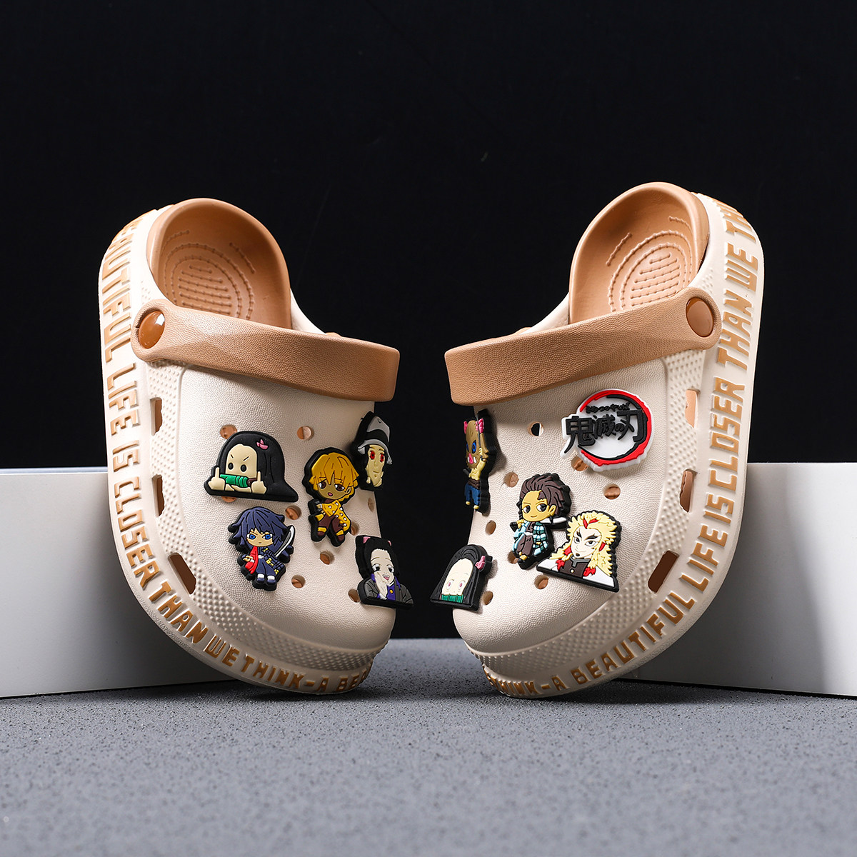 男童洞洞鞋儿童拖鞋夏季新款鬼灭男孩凉鞋宝宝大童防滑软底凉拖鞋,淘宝优惠券,粉丝福利购,淘宝优惠卷