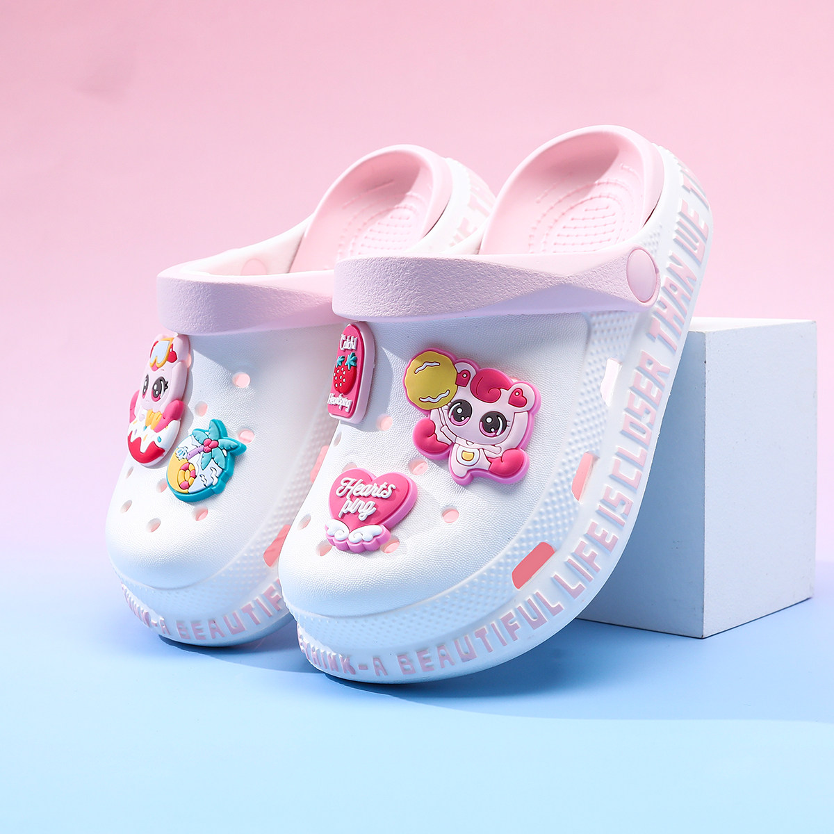 儿童拖鞋女童洞洞鞋宝宝女孩凉鞋女宝2025夏季新款沙滩鞋大童防滑,淘宝优惠券,粉丝福利购,淘宝优惠卷