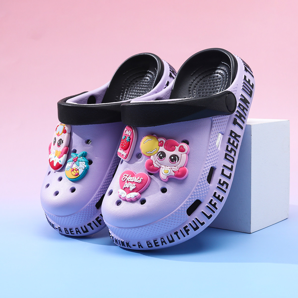 儿童拖鞋女童洞洞鞋宝宝女孩凉鞋女宝2025夏季新款沙滩鞋大童防滑,淘宝优惠券,粉丝福利购,淘宝优惠卷