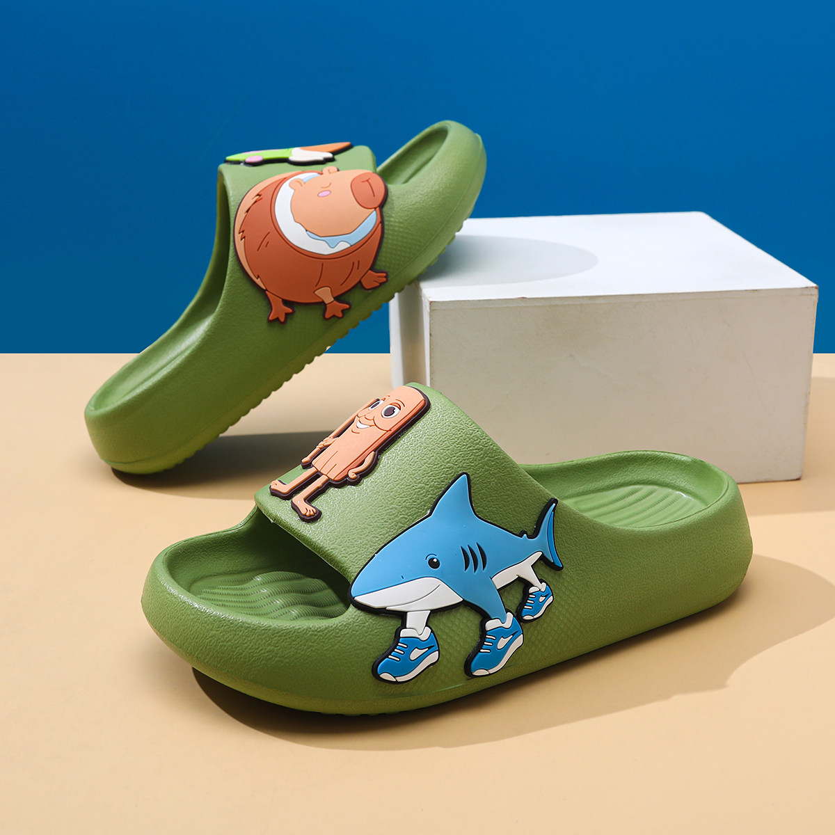 国外山海经儿童拖鞋男童凉拖鞋夏季新款室内居家防滑软底男孩浴室,淘宝优惠券,粉丝福利购,淘宝优惠卷