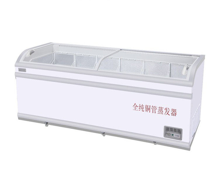 达克斯卧式冰柜弧形雪柜冰淇淋雪糕展示冰柜商用急冻冰箱带锁速冻_虎窝淘