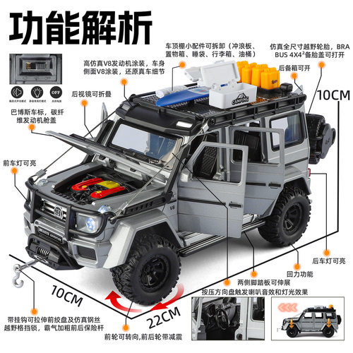 新款 新豪迪盒装1:24仿真G550儿童声光合金模型玩具收藏 - 图0