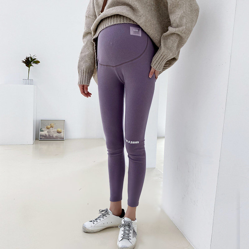 孕妇春秋外穿托腹九分秋裤打底裤 姑狄尤孕妇打底裤