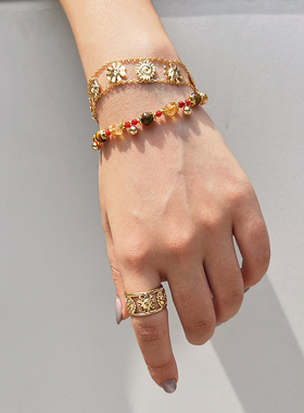 Meililove莓拉雅丹流光串珠手链