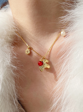 Meililove莓拉驮金载柿DIY项链