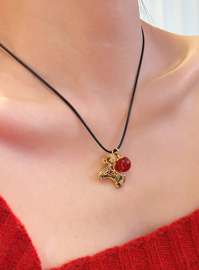 Meililove莓拉马上开花蜡绳项链