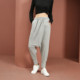 Loose casual trousers in the middle waist