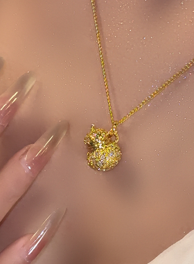 新国风◆中古轻奢手工滴釉四叶花水桶包包福袋项链精致独特锁骨链