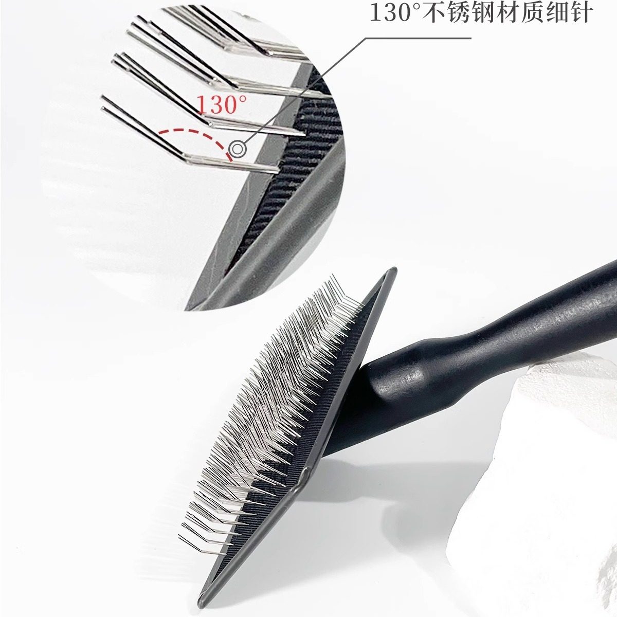 沐森堂宠物针梳黑金1号钢镀钛哑面磨砂梳子美容拉毛软针开结硬针,淘宝优惠券,粉丝福利购,淘宝优惠卷