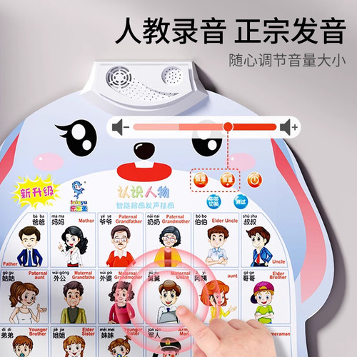 宝宝有声早教挂图点读发声书婴幼儿童识字学习启蒙玩具拼音字母表 - 图2