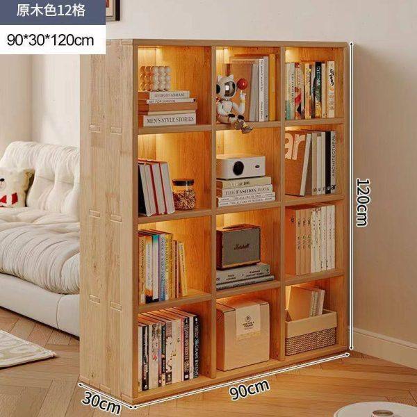 实木书架置物架落地客厅沙发隔断展示收纳儿童储物柜家用原木书柜,淘宝优惠券,粉丝福利购,淘宝优惠卷