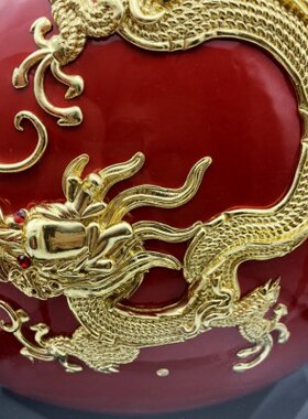 漆线雕大苹果瓶天地方圆厦门摆件工艺礼品乔迁搬家开业送礼三五龙
