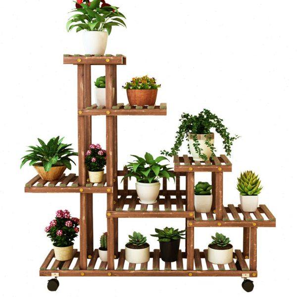 木质多肉阳台养花架室内置物架绿萝花架子多层客厅家用花盆架,淘宝优惠券,粉丝福利购,淘宝优惠卷