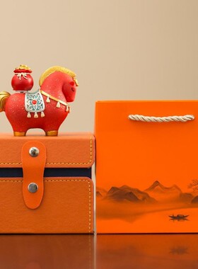 创意国潮马上有钱工艺品 办公室桌面招财摆件 ins 风轻奢生日礼物