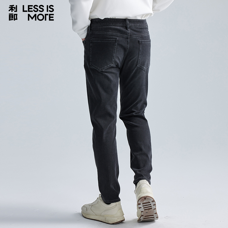 【万向弹面料】利郎青年商务牛仔裤2024冬季弹力休闲百搭通勤裤子
