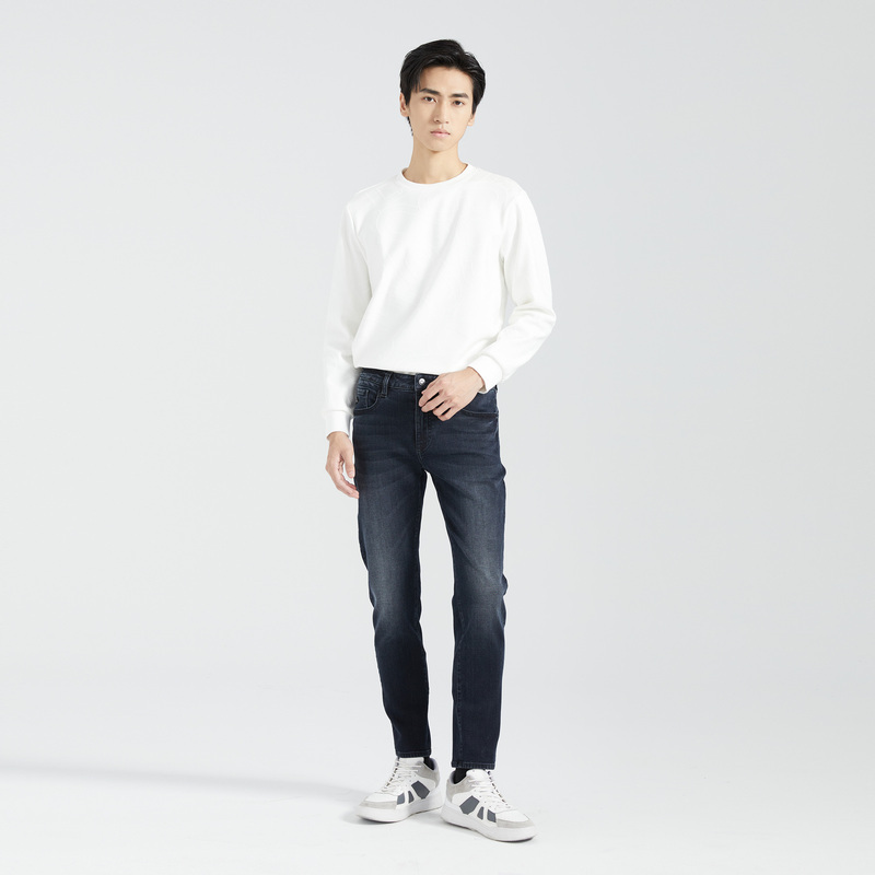 【猫须磨白】利郎男装牛仔裤2024冬季新款时尚百搭裤子男Q3DNZ103
