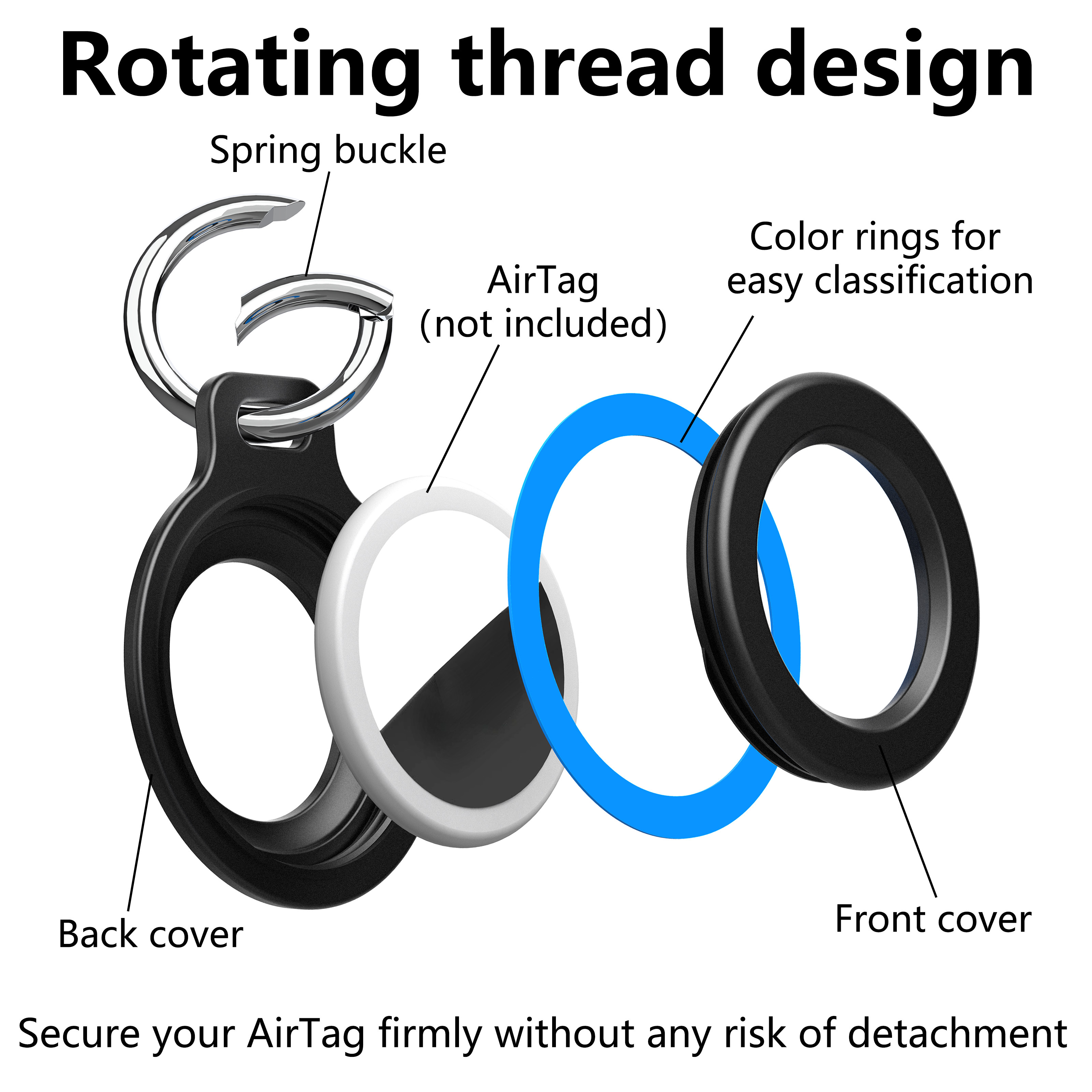 适用AirTag苹果pc定位器airtag2保护套钥匙扣宠物项圈背包防摔新,淘宝优惠券,粉丝福利购,淘宝优惠卷