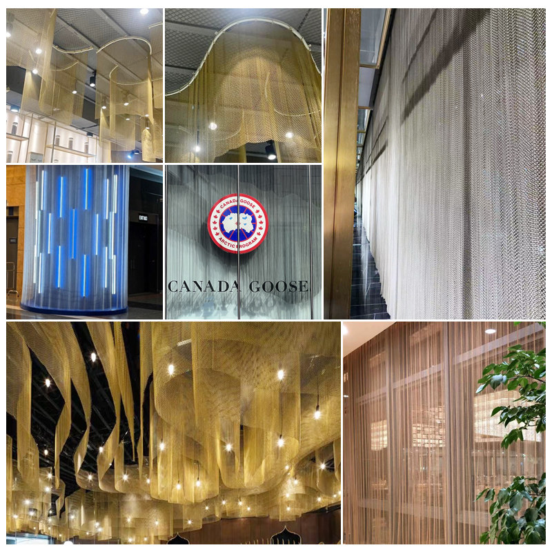 金属网帘垂帘挂帘隔断帘幕墙装饰帘铝合金丝窗帘吊顶灯饰铁网帘,淘宝优惠券,粉丝福利购,淘宝优惠卷