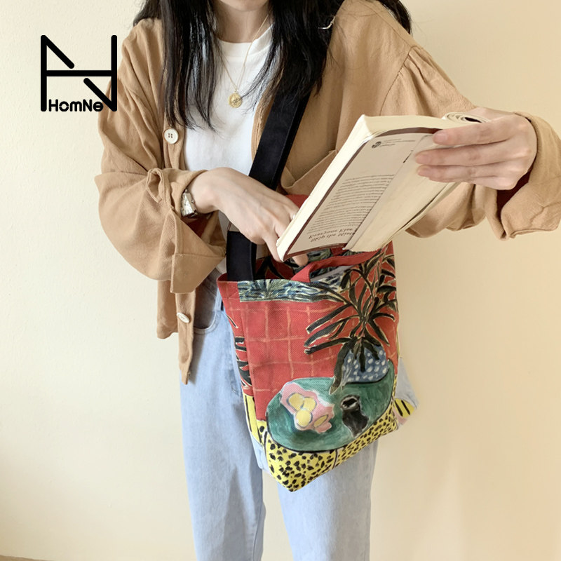 弘娜野兽派艺术家马蒂斯女帆布包包 弘娜女士包袋