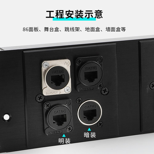 D型模块音频插座USB母座卡农XLR莲花固定面板网络RJ45音箱对接座 - 图2