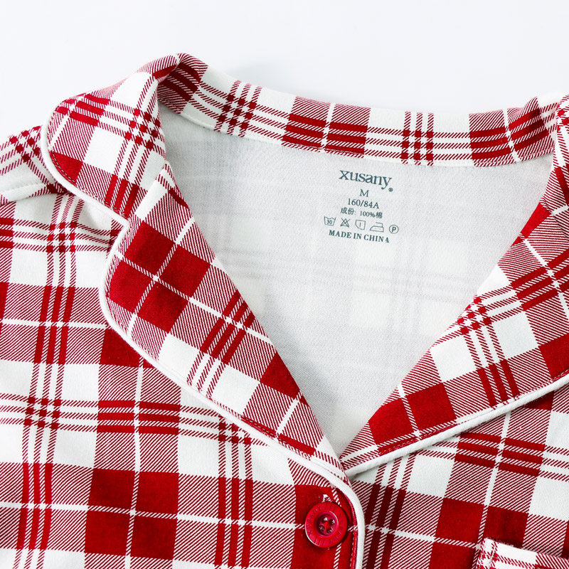 雪仙丽新疆棉开衫纯棉情侣男女睡衣 雪仙丽服饰睡衣/家居服套装