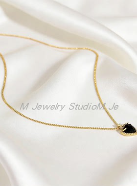 爱心项链简约个性女几何型桃心