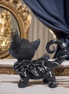 跨境新品Mysterious black cat statue神秘的黑猫雕像家居装饰品