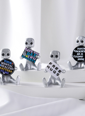 跨境新品Your Anxiety Is A Lying H*e Robot焦虑说谎机器人摆件