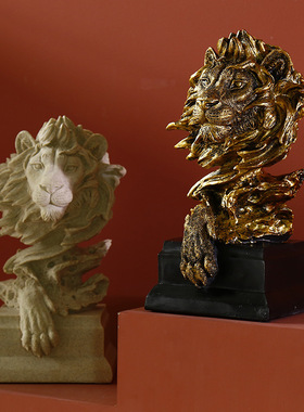 百兽之王狮子头摆件客摆件