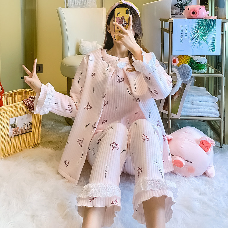 月子服秋冬纯棉孕妇11月份睡衣 星酷拉家居服套装