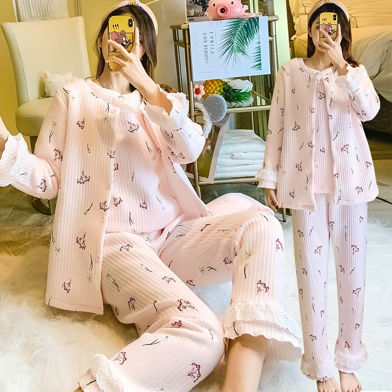 月子服秋冬纯棉孕妇11月份睡衣 星酷拉家居服套装