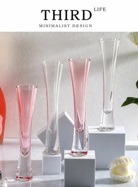 Life's·Pink·甜酒杯气泡酒杯水晶玻璃粉色小蛮腰香槟酒具 |粉漾