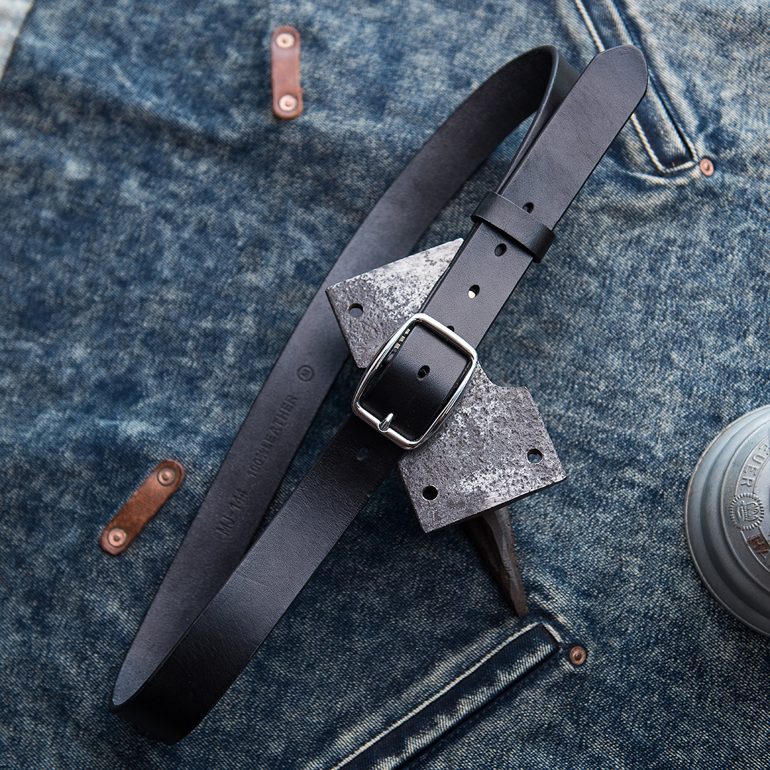 Mountain rock workshop 商务男真皮腰带 3.3宽 光面不锈钢针扣,淘宝优惠券,粉丝福利购,淘宝优惠卷