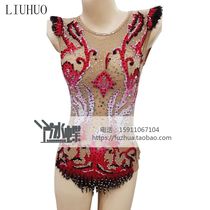 LIUHUO artistic gymnastics to perform bodybuilding beauty contest skills to wear cheerleader childrens performance red black BD1289