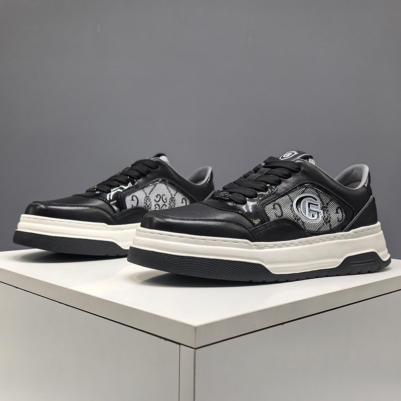 欧洲站男鞋2025春季新款真皮板鞋百搭休闲鞋高端头层牛皮运动鞋子,淘宝优惠券,粉丝福利购,淘宝优惠卷