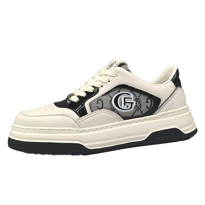 欧洲站男鞋2025春季新款真皮板鞋百搭休闲鞋高端头层牛皮运动鞋子,淘宝优惠券,粉丝福利购,淘宝优惠卷