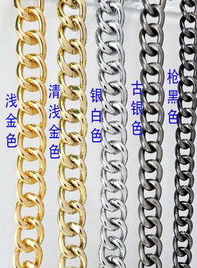 链条肩带提手挽粗杆超大锁链小香包腋下斜挎包圆链子女包金属钩扣