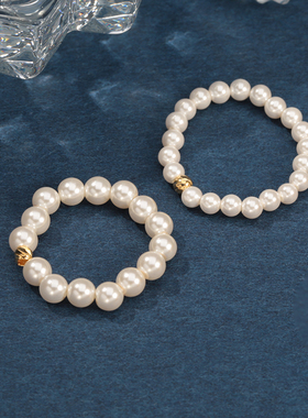 爱依依简约气质仿珍珠戒指女