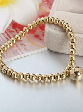 爱依依钛钢圆珠时尚弹力手链女