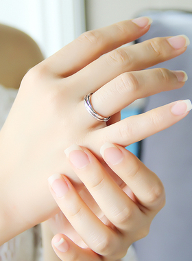 爱依依三环网红时尚环环相扣戒指